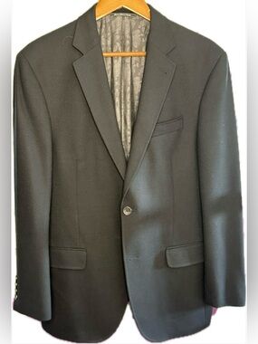 Jack Victor Prossimo Sport Coat Blazer Black Italian Fabric Canada + Italy